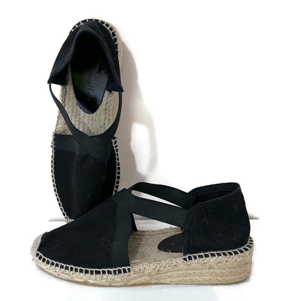 Bettye Muller Jute Wedge Espadrilles Made in Spain Strappy Size 38 US 7 Canvas